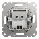 Розетка кабельна, 25А-250В, Білий, Sedna Design SDD111903