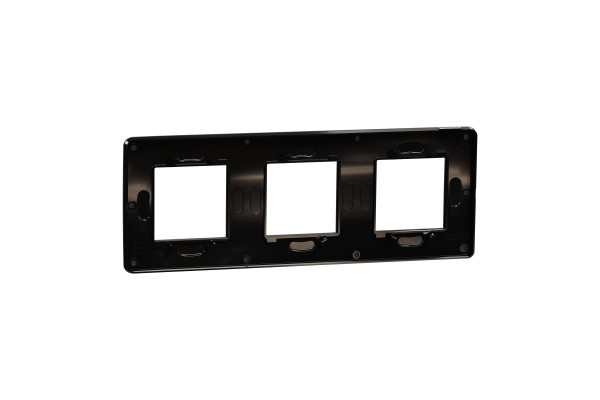 Рамка 3-постова, Димчато-сірий/антрацит, Schneider Unica NEW Studio NU280622