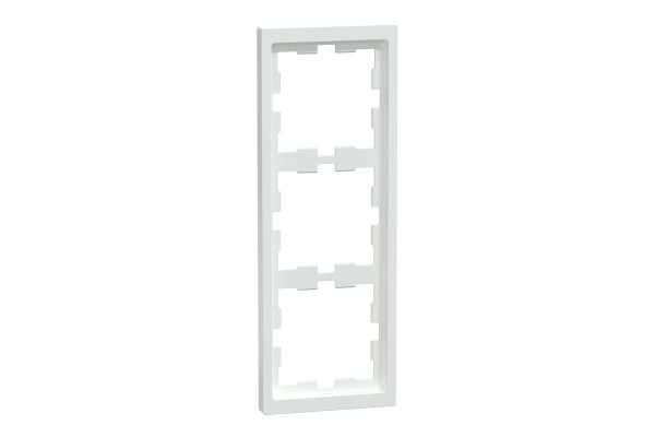Рамка 3 постова, Білий лотос, пластик, D-Life Merten MTN4030-6535