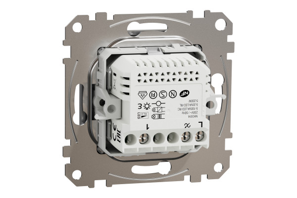 Світлорегулятор поворотний LED, 230В, 100Вт, Алюміній, Sedna Design SDD113502