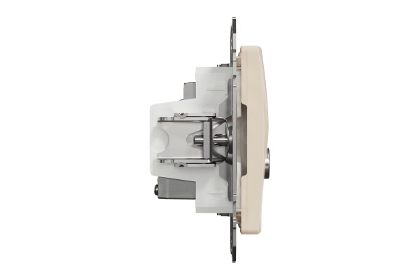 Комп'ютерна розетка RJ45+TV, кат. 6, неекр. UTP, Бежевий, Sedna Design SDD112469T