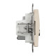 Комп'ютерна розетка RJ45+TV, кат. 6, неекр. UTP, Бежевий, Sedna Design SDD112469T