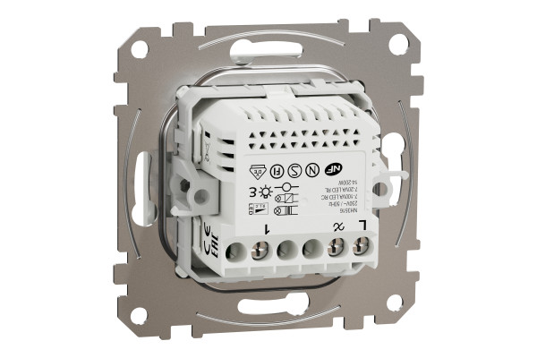 Світлорегулятор поворотний LED, 230В, 100Вт, Білий, Sedna Design SDD111502