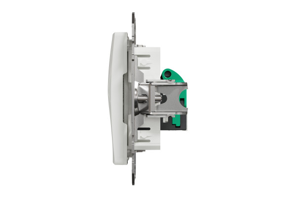 Комп'ютерна розетка RJ45, кат. 5e, неекр. UTP, Білий, Sedna Design SDD111451