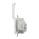Розетка силова з заземленням з кришкою IP44, 16A - 250В зі шторками, Білий, Sedna Design SDD211024