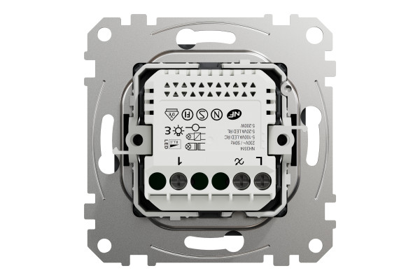 Світлорегулятор поворотний LED, 230В, 100Вт, Чорний, Sedna Design SDD114502