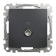 Розетка TV кінцева, 4дБ, Чорний, Sedna Design SDD114471