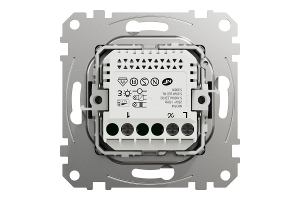 Світлорегулятор поворотний LED, 230В, 100Вт, Алюміній, Sedna Design SDD113502
