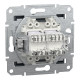 Розетка комп'ютерна, RJ45, кат.6, UTP, подвійна, Антрацит, Asfora, EPH4800171