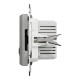 Розетка USB, 2 виходи, тип А+С 2,4А, Алюміній, Asfora EPH2700361