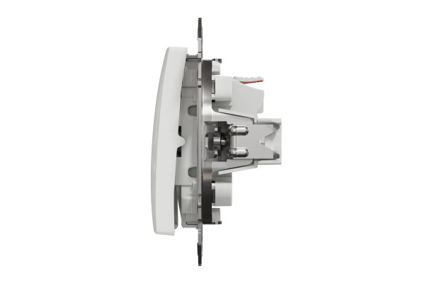 Одноклавішний кнопочний вимикач, Білий, Sedna Design SDD111111