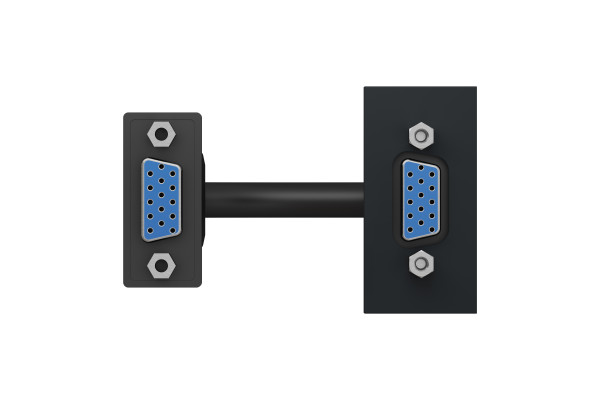 Розетка HD15 female (VGA) 1 модуль, антрацит, Unica NEW NU343254