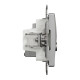 Комп'ютерна розетка RJ45+TV, кат. 6, неекр. UTP, Алюміній, Sedna Design SDD113469T