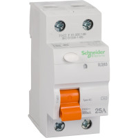 ПЗВ Диф. вимикач навантаження ВД63 2П 25A 300мA Schneider Electric 11451
