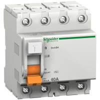 ПЗВ Диф. вимикач навантаження ВД63 4П 40A 30мA Schneider Electric 11463
