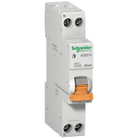 Диференційний автоматичний вимикач АД63К 1П+Н 25A 30MA C Schneider Electric 12524