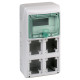 Щит MUREVA для промислових роз'ємів, 460х236х160, 8мод. Schneider Electric 13179