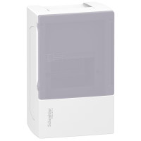 Щит MINI PRAGMA 1ряд/4 модуля, навісний, димчасті дверцята Schneider Electric MIP12104T