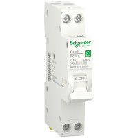Диференційний автомат 6kA 1M 1P+N 16A C 10mA А, Resi9 Schneider Electric R9D81616