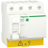 Пристрій захисного відключення 4P 63A 100mA АС, Resi9 Schneider Electric R9R52463