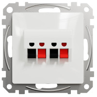 Аудіорозетка подвійна, Білий, Sedna Design SDD111411