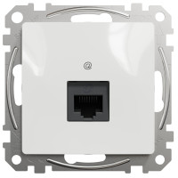 Компьютерная розетка RJ45, кат. 5e, неэкранированная UTP, Белый, Sedna Design SDD111451