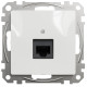 Комп'ютерна розетка RJ45, кат. 5e, неекр. UTP, Білий, Sedna Design SDD111451