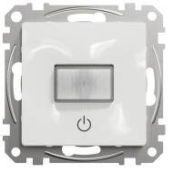 Датчик руху з кнопкою, 160град, 10А-230В, Білий, Sedna Design SDD111504