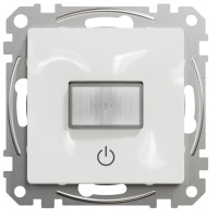 Датчик руху з кнопкою, 160град, 10А-230В, Білий, Sedna Design SDD111504