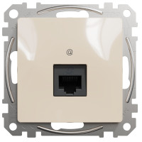 Комп'ютерна розетка RJ45, кат. 5e, неекр. UTP, Бежевий, Sedna Design SDD112451