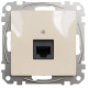 Комп'ютерна розетка RJ45, кат. 5e, неекр. UTP, Бежевий, Sedna Design SDD112451
