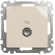 Розетка TV кінцева, 4дБ, Бежевий, Sedna Design SDD112471
