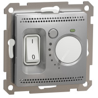 Терморегулятор теплої підлоги 16А з датчиком 3м, 230В, Алюміній, Sedna Design SDD113507