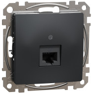 Комп'ютерна розетка RJ45, кат. 6, неекр. UTP, Чорний, Sedna Design SDD114461