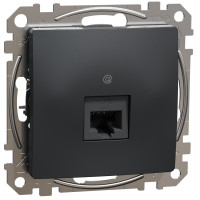 Комп'ютерна розетка RJ45, кат. 6, неекр. UTP, Чорний, Sedna Design SDD114461