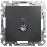 Розетка TV кінцева, 4дБ, Чорний, Sedna Design SDD114471