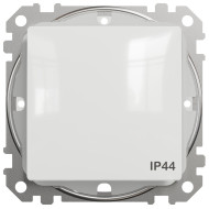 Одноклавішний перехресний перемикач IP44, 10А-250В, Білий, Sedna Design SDD211107
