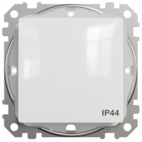 Одноклавішний перехресний перемикач IP44, 10А-250В, Білий, Sedna Design SDD211107