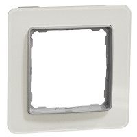 Рамка 1-постова, Біле скло, Sedna Elements SDD360801