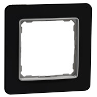 Рамка 1-постова, Чорне скло, Sedna Elements SDD361801