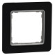 Рамка 1-постова, Чорне скло, Sedna Elements SDD361801