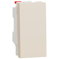 Вимикач кнопковий, 10А, 1 модуль, бежевий, Unica NEW NU310644