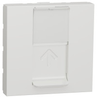 Розетка комп'ютерна RJ45, одинарна, кат.5e STP, 2 модуля, білий, Unica NEW NU341318