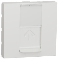 Розетка комп'ютерна RJ45, одинарна, кат.6 UTP, 2 модуля, білий, Unica NEW NU341518