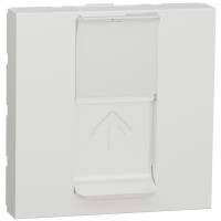 Розетка комп'ютерна RJ45, одинарна, кат.6 STP, 2 модуля, білий, Unica NEW NU341718