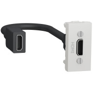 Розетка HDMI, 1 модуль, білий, Unica NEW NU343018
